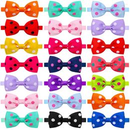 Dog Apparel 10/20pcs Dot Pet Accessories Collar Bow Tie Slideable Ties Solid DIY Small Dogs Cat Bowties