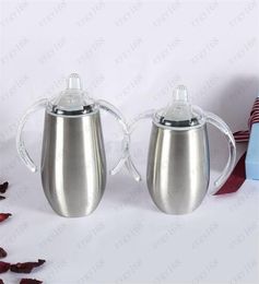 Mugs Small cup 8 oz children039s water bottle baby drinking stainless steel double handle vacuum insulation leakproof3599370