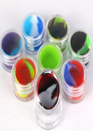 5ml High Quality Original Round Deep Plastic Custom Wax BHO Oil Dab Shatter 5 ml Silicone Lined Container Silicone Jars Dab Wax1458915