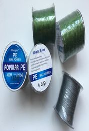 300M PE Braided Fishing Line 4 stands Japan Multifilament 4 Super Strong Carp Colourful Braid Fishing Line grey army green color9048141