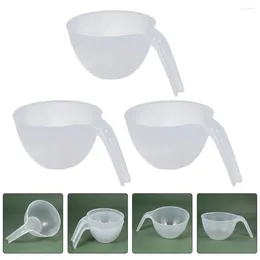 Dinnerware Sets 3 Pcs Decorating Palette Bowl Cereal Bowls Plastic Mixing With Handle Home Kitchen Tableware Baking