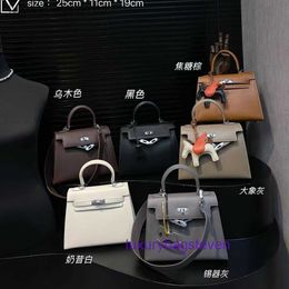 Counter Original 1:1 Hremms Kelyys Tote Bags This Years Fashion Trend High End Leather Womens 2024 Spring Summer New Niche Single with Real Logo