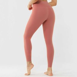 Nude 2023 Yoga Pants Womens High Waist and Hip Lift Seaml Tight Elastic Small Foot Sports Fitn