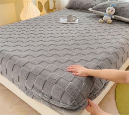 Set di biancheria da letto set da 3 pezzi set taffetA tessuto in velluto foglio di velluto inverno inverno inverno peluche per peluche coperchio materasso protezione da letto per protezione da letto set