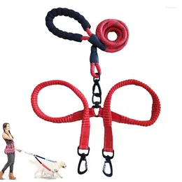 Dog Collars Two Lead 360 Swivel No Twine Dual Double Clip Two-Headed Comfortable For Large Dogs That Pull Medium