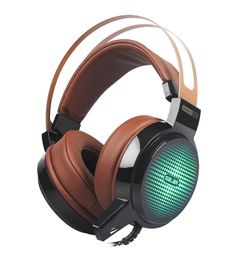 Headworn gaming luminous earphones support online office dual beam microphones