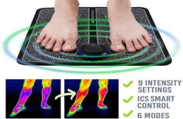 Electric EMS Foot Massager Pad Feet Muscle Stimulator Leg Reshaping Massage Mat Relieve Ache Pain Health Care Drop Resistance Band9187809