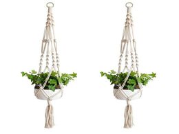 Plant Hanger Hook Flower Pot Handmade Knitting Natural Fine Cordage Planter Holder Basket Home Garden Balcony Decoration1344298