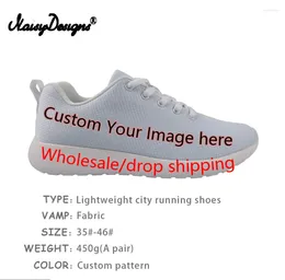 Casual Shoes Noisydesigns Custom Women Flats Male Lace-up Famous Painting Femme Sports Outdoor Mujer Walking Sneakers Drop