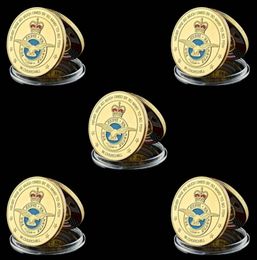 5pcs Challenge Badge Craft Luxembourg Royal Air Force Soldier Retired 1oz Gold Plated Military Commemorative Coin2210885