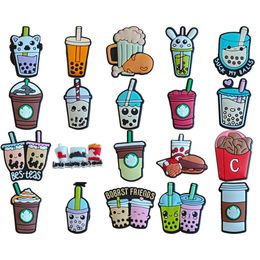 Shoe Parts Accessories Drink Pattern Charms For Clog Bubble Slides Sandals Pvc Decorations Christmas Birthday Gift Party Favors Drop D Otxn0