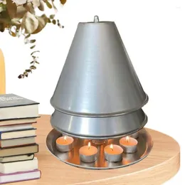 Candle Holders Metal Tea Light Oven Heating Stove Radiator Candles Holder Winter Hand Warmer Double-Walled Heater