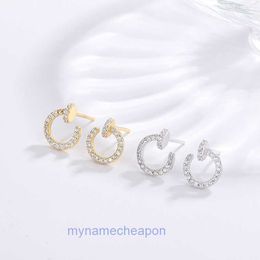 Fashionable Certraes earrings Fashionable Certraes earrings Chaopai S925 Sterling Silver Nail Shaped Full Diamond Ear Studs Small Design Fashion Versatile