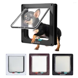 Cat Carriers Flap Door With 4 Way Lock Security Small Pet Supplies Puppy Safety Gate For Dog Kitten
