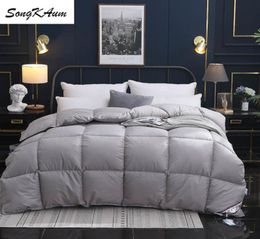 SongKAum 95 White GooseDuck Down Quilt Duvets Highend comfortable home Comforters 100 Cotton Cover King Queen Full Size LJ2019045858