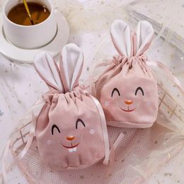 Gift Wrap Easter Bags Creative Ears Soild Colour Packing Bag Decoration Flannelette Candy