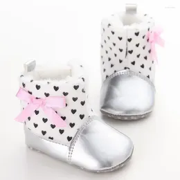 Boots Winter Warm Baby Girls Shoes PU Padded Toddler Princess Softborn