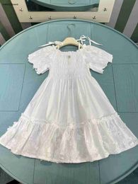 New baby skirt 3D pattern design Princess dress Size 90-150 CM kids designer clothes Pure white summer girls partydress 24May