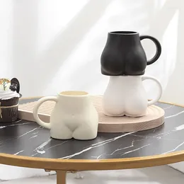 Mugs 300ML Ceramics Cup Coffee Woman Body BuShape Ass Heat Milk Sculpture Storage Home Decoration Porcelain Dining Table