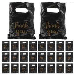 Gift Wrap 100 Pcs Baggies Thank You Bags For Business Small Shopping With Handles Retail Bulk Pvc