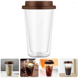 Wine Glasses Insulated Coffee Cup Tea Cups Decorative Water Double Wall Glass Mug Portable Juice