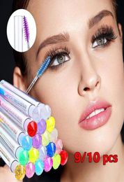 False Eyelashes 910 PCS Mascara Wand Tube Diamond Set Crystal Spoolies Eyelash Extension Brush Disposable Empty6779433