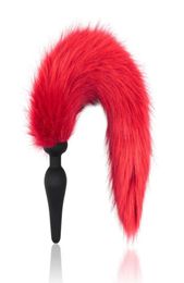 Faux Fur Passionate Naughty Fox Tail Unisex Silicone Butt Plug Anal Sex Toys for Couple Erotic Sex Products 174029628267