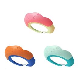 Adjustable baby hair guard childrens waterproof eye and ear protection baby shower cap 240506