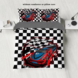 Bedding Sets 3pcs Cool Speed Racing Duvet Cover Suitable For Children Boys And Teenagers Bedroom (1 2 Pillowcases No Core)