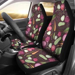 Car Seat Covers Vegan Print Pattern Cover Set 2 Pc Accessories Mats