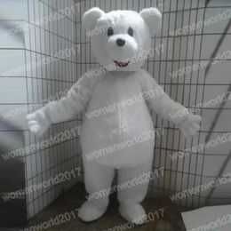 Performance White Polar bear Mascot Costume Simulation Cartoon Character Outfits Suit Adults Size Outfit Unisex Birthday Christmas Carnival Fancy Dress