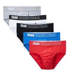 5 pcslot Mens Underwear Briefs for Men Calzoncillos Hombre Cotton Male Underpants Mens Underware Man Pouch Brief 2107306055265