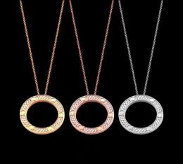 High Quality Brand Stainless Steel Lover Pendant Necklace Fashion Choker Full CZ Designer Necklaces For Screw Wedding Jewelry Gift6477616