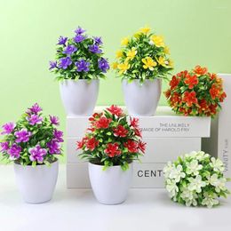 Decorative Flowers Table Fake Tree Pot Plants Artificial Desk Decoration In Pots Small