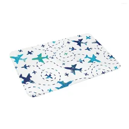 Carpets Fun Aeroplanes On White Sky Non Slip Absorbent Memory Foam Bath Mat For Home Decor/Kitchen/Entry/Indoor/Outdoor/Living Room