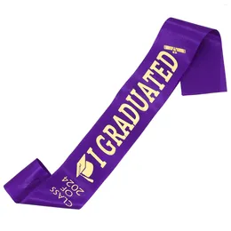 Gift Wrap Graduation Party Belt Present Class Of 2024 Sash For Supplies Gifts Graduate Props Satin Cloth