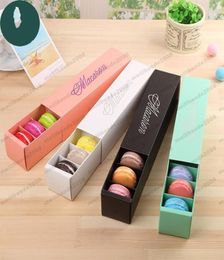 Macaron Box Cake Box Biscuit Muffin Box 2035353cm Black Blue Green White 4 Colour NEW MYY5610779