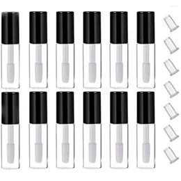 Storage Bottles 12PCS 3ml Empty Clear Mini Lip Gloss Tube Cute Cosmetic Travel Container With Lid For Lipstick Samples