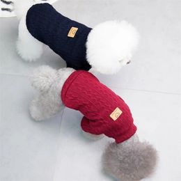 Dog Apparel Classic Knitted Pet Sweater Overall Sweet Colour Clothes For Small Dogs Winter Year's Jacket Warm Luxury Clothing