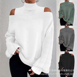 Women's T Shirts Wepbel Y2K Twist Patchwork Tshirt Tops Women Solid Colour Cold-Shoulder Long-Sleeved Top Autumn Casual Streetwear Tshirts
