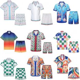 casablancas shirt designer t shirt mens shorts men t shirt 2024masao san print mens casual shirt loose silk hawaiian shirts men tshirt hbech shorts pants Size M--3XL