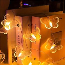 Strings 2M Led Butterfly Lamp String Yard Light - Perfect For Year Decorations And Outdoor Lighting Batteries Not Included