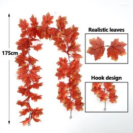 Decorative Flowers 175CM Artificial Vine Garland Fake Plants Fall Home Garden Decoration Wedding Party Christmas Thanksgiving