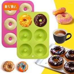 Baking Moulds Heat Resistant Silicone Donut Mould Durable Cake For 6 Doughnuts Food Grade Accessory