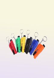 Portable Mini Self Defense Saving Hammer Key Chain Rings Seat Belt Cutter Auto Window Breaker Keychain Car Emergency Safety Hammer8131894