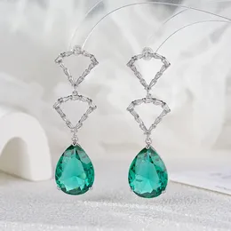 Dangle Earrings SENYU Shiny Big Water Drop Cubic Zirconia Earring For Party Wedding Luxury Crystal Jewelry Fashion Nigeria Bridal