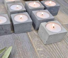 Concrete tealight Holder Moulds Candlestick Silicone for Cement DIY Vessel 2107222587597