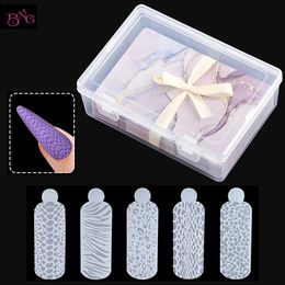 60Pcs Touch Animal Silicone Moulds for Dual Nails Forms Creating Relief Design on Nails Reusable Soft Silicone Forms Universal 240510