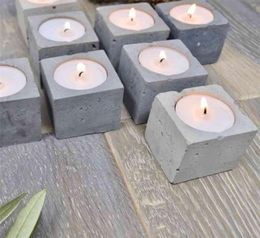 Concrete tealight Holder Moulds Candlestick Silicone for Cement DIY Vessel 2107228206216