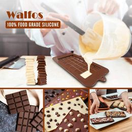 Baking Moulds Walfos Chocolate Moulds Bakeware Cake High Quality Square Eco-Friendly Silicone Mould DIY 1PC Food Grade 24 Cavity